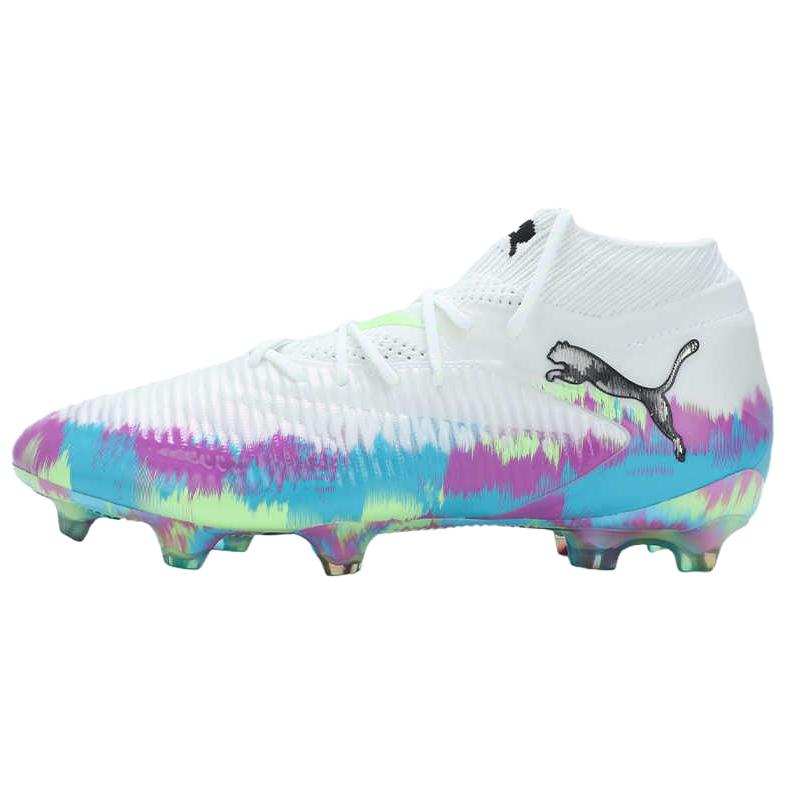 Puma Future 8 Comfortable Fashion FG (Rubber Long Stud) Fabric Wear-Resistant Non-Slip Soccer Shoes Unisex Soccer Shoes White 109013-01