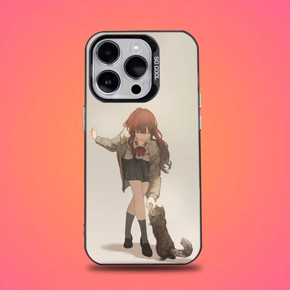 Steins Gate Okabe Anime Phone Case For iPhone 16,15,14,13,12,11,Mini,Pro,E,SE4,XS,MAX Black Candy Matte Cover