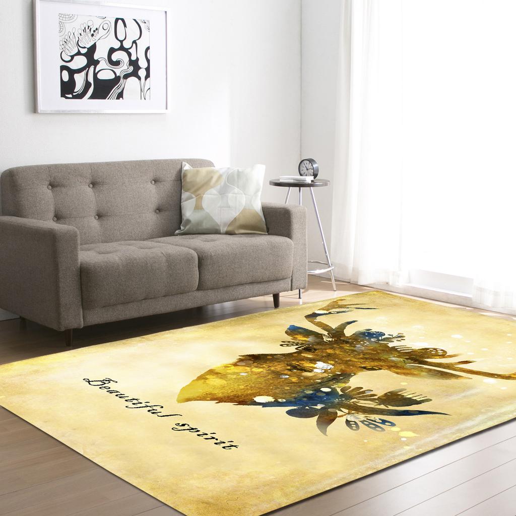Elk Living Room Carpet Bedroom Dining Room Floor Mat Pattern Size