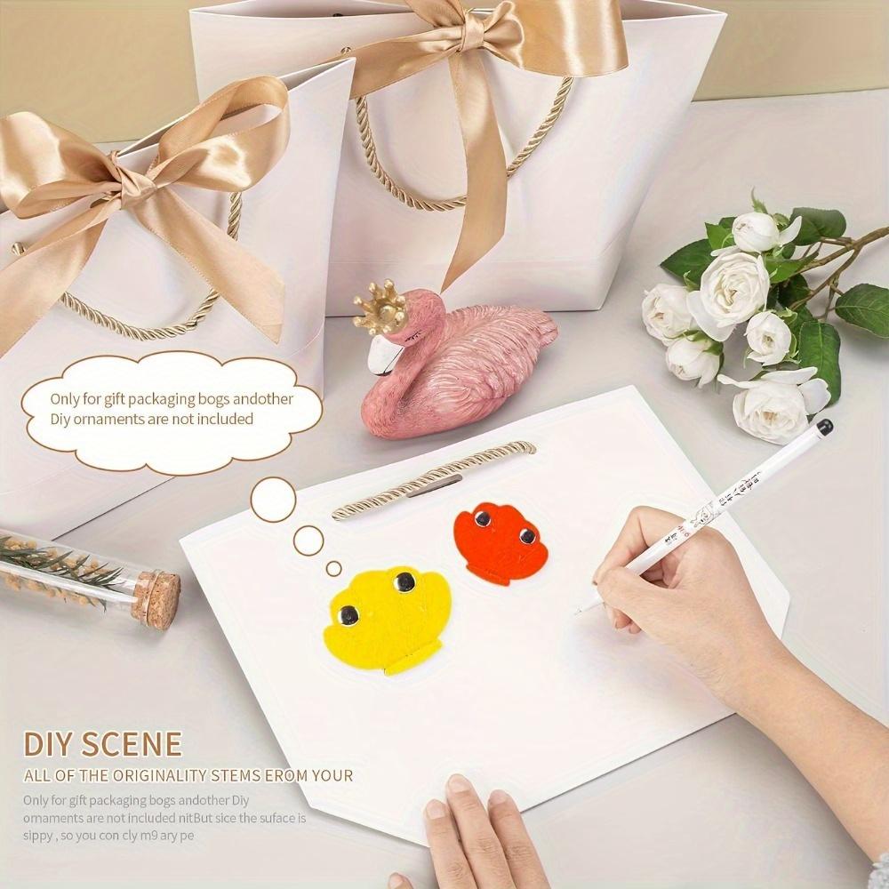 10pcs Black Gift Bags Small Gift Bags with Handles Party Favor Bags with Golden Bow Ribbon Paper Gift Bag Bulk for Birthday Wedding Bridesmaid Holiday