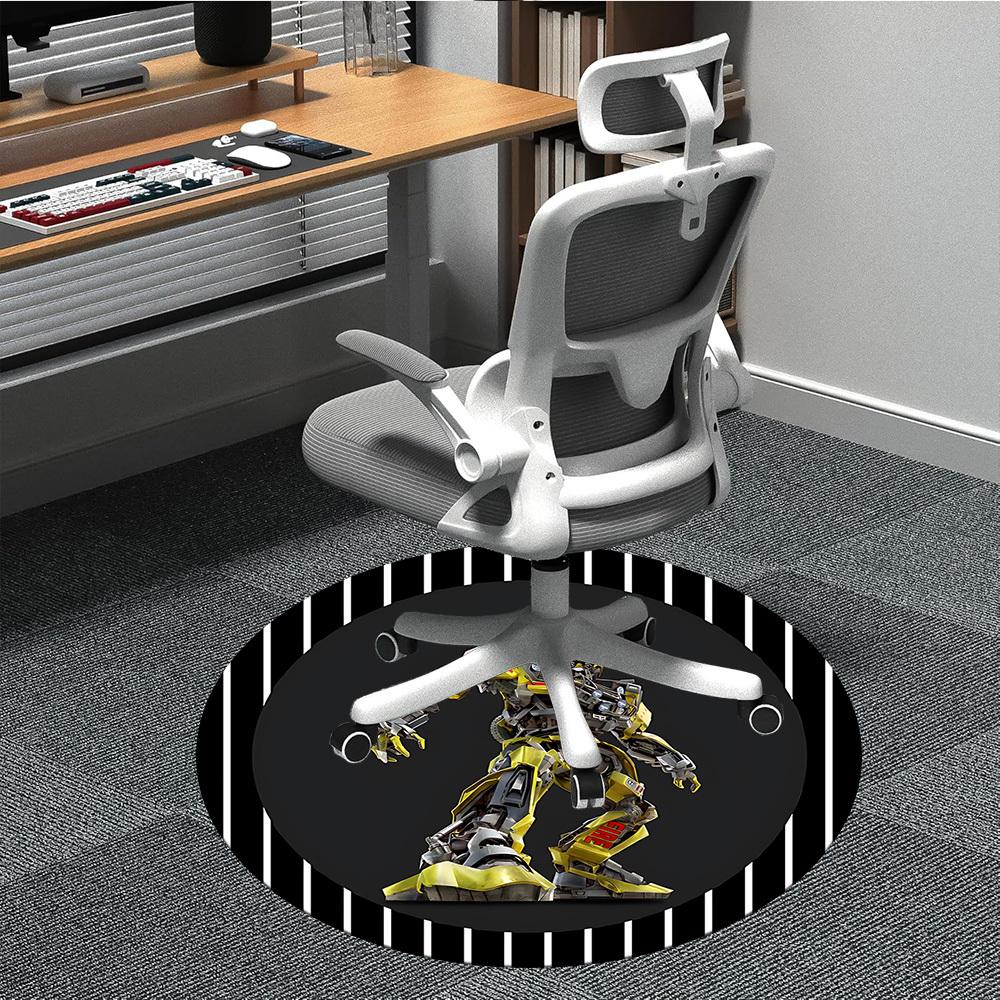 

1pc Transformer Robot Chair Carpet for Office - Indoor Non-Slip Washable Polyester Fiber Carpet, Soft Comfortable Mat For Office yy250928017 80cm by 80cm
