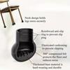 4pcs New Black Silicone Chair Leg Floor Protector with Wrapped Felt Bar Stool Chair Leg Furniture Leg Feet Protection Cover
