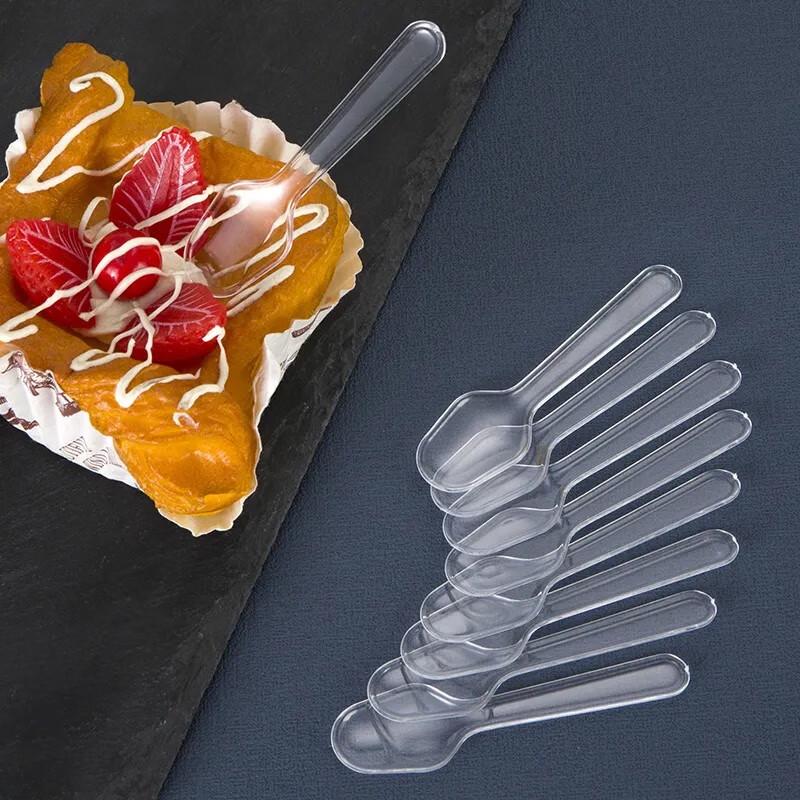 Disposable Transparent Plastic Spoons (1000 Pcs)