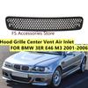 New Black Hood Grille Center Vent Air Inlet For BMW E46 M3 2001-2006 51132694723 Front Bumper Grille Easy Install