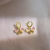 Colorful Bow Earrings with Shiny Stones for Women