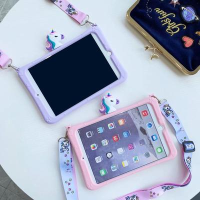 Kindersichere stoßfeste Silikonhülle für Samusng Galaxy Tab A 8,0 Zoll 2019 T290 T295 T297 Tablet Schützen Sie die Abdeckung Coque + Stift + Riemen