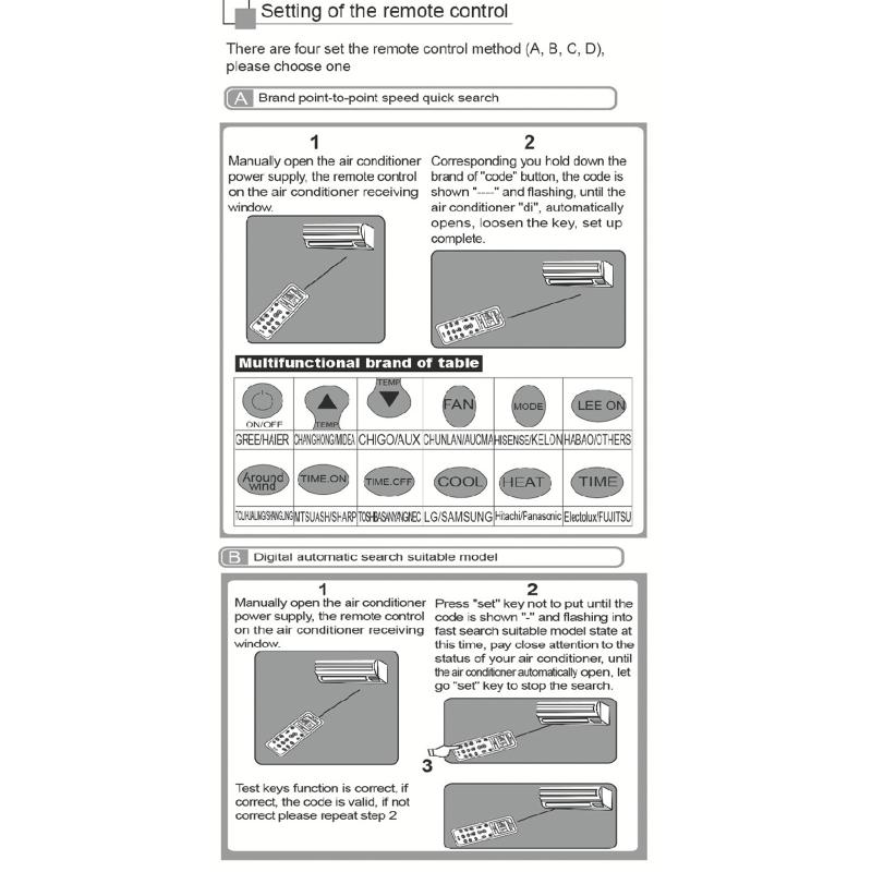 1000 in 1 Universal Wireless Remote Control K-1028E AC Digital LCD Remote Control White Remote Control