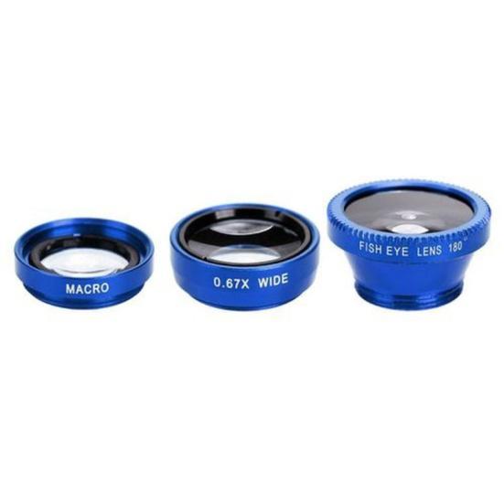 3 In 1 Universal 0.65X Wide Clip On Angle Fisheye Macro Lens