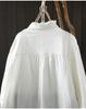 2026 Spring Lace Button Women's Double Layer Cotton Gauze White Shirt - Versatile & Age-Reducing