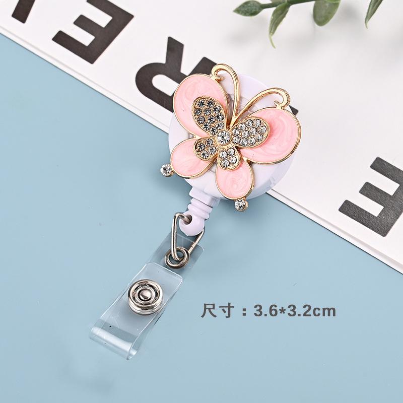 Crocodile Clip Name Tag Fashionable Butterfly Badge Clip Cartoon Badge Clip Colorful Metal Badge Holder For Event Office