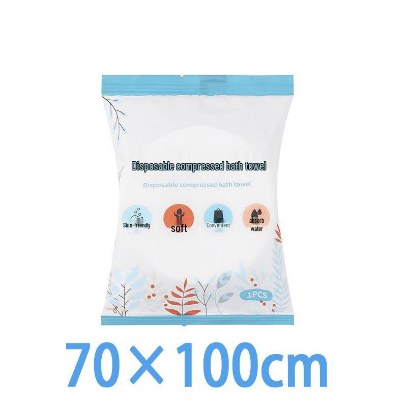 Portable Compressed Pure Cotton Towel Pack - Disposable Face & Bath Towels for Travel, Sterile & Thickened for Enhanced Cleansing.