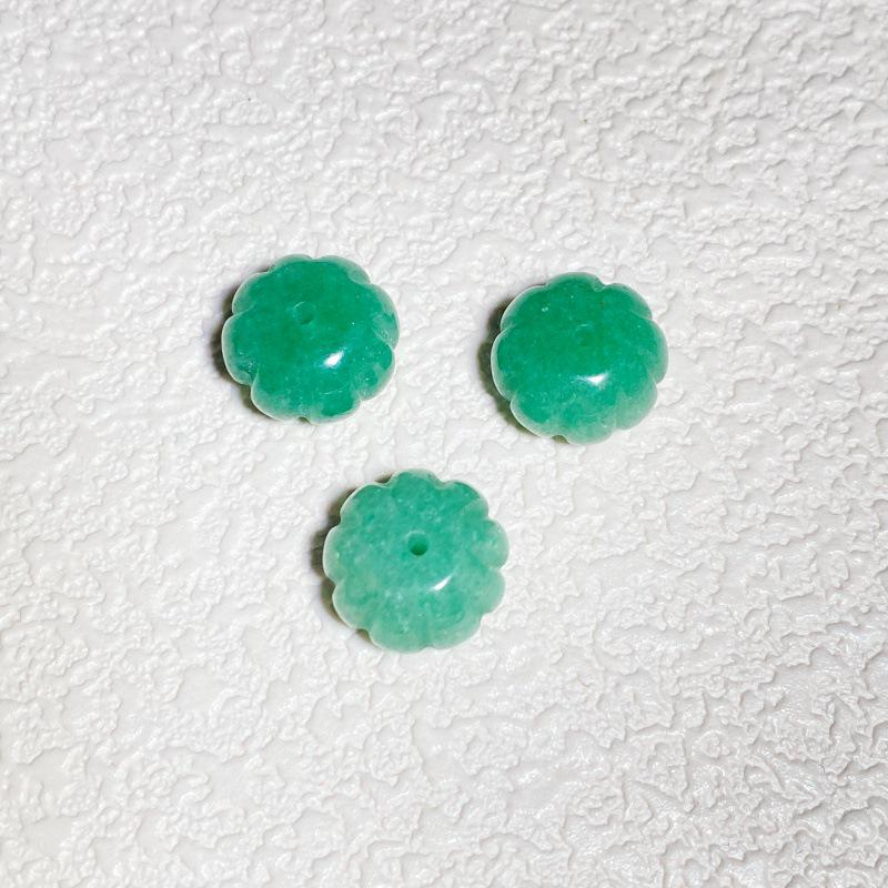 Agate Natural Stone Carved Flat Pumpkin Spacer Beads for DIY Jewelry Accessories
