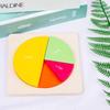 Fractions Math Teaching Tool Round Shape Instrument Kids Montessori Early Educational Math Development Toy Gifts