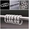 Bathroom Hooks Shower Rings Strong Pole White 12pcs Accessories C-Shaped Curtain Guide Privacy Rail Replacement