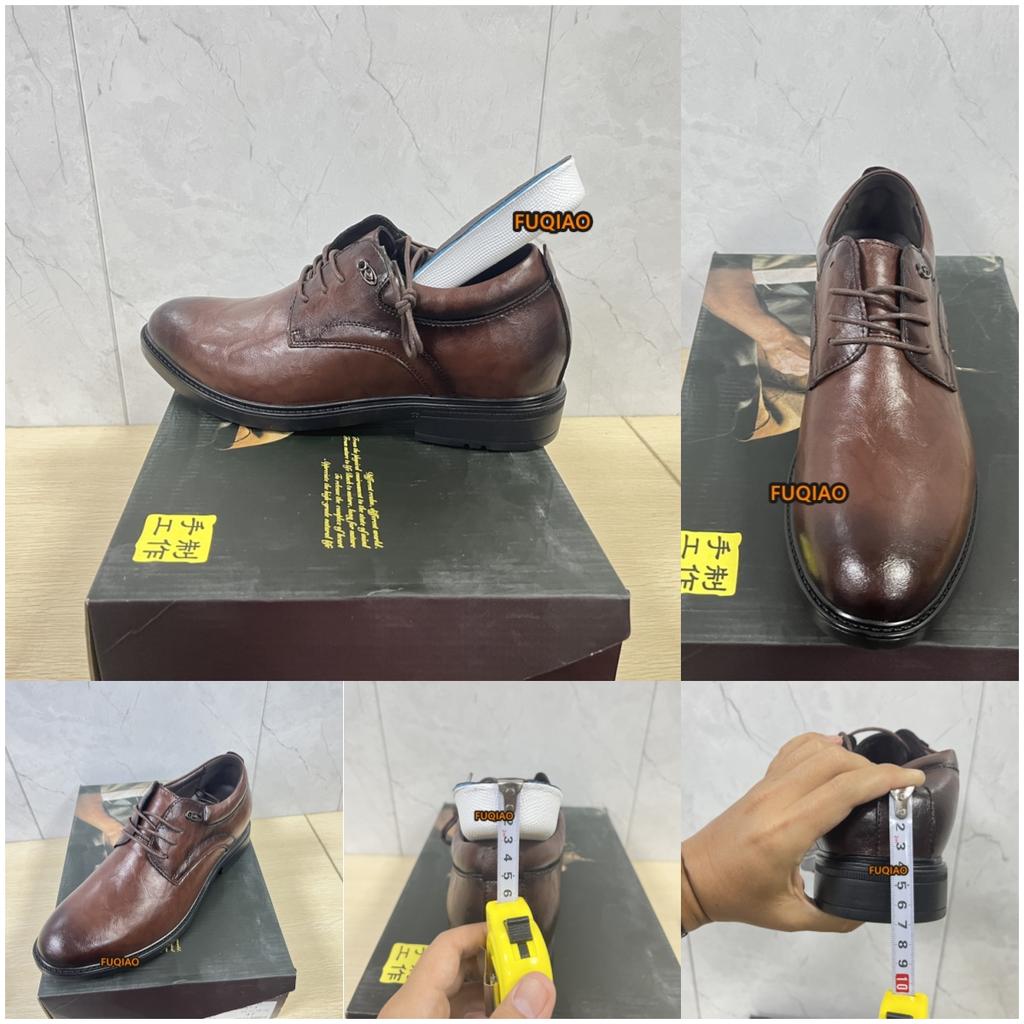 6CM Hidden Elevator Shoes for Men Professional Oxford Dress Shoes Business Casual Breathable Inner Height Boost for Formal
