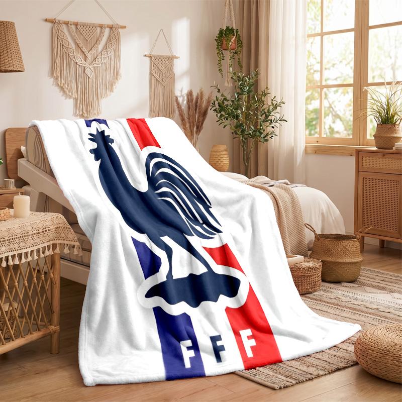 France national football team Print Flannel Blanket Soft Warm Sofa Bed Throw Blanket For Home Office Bedroom