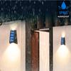 4Pcs Solar Wall Lights Outdoor Garden Decoration Home Lamp Double Color Waterproof Up Down Solar Light Up All Day for Fence Patio