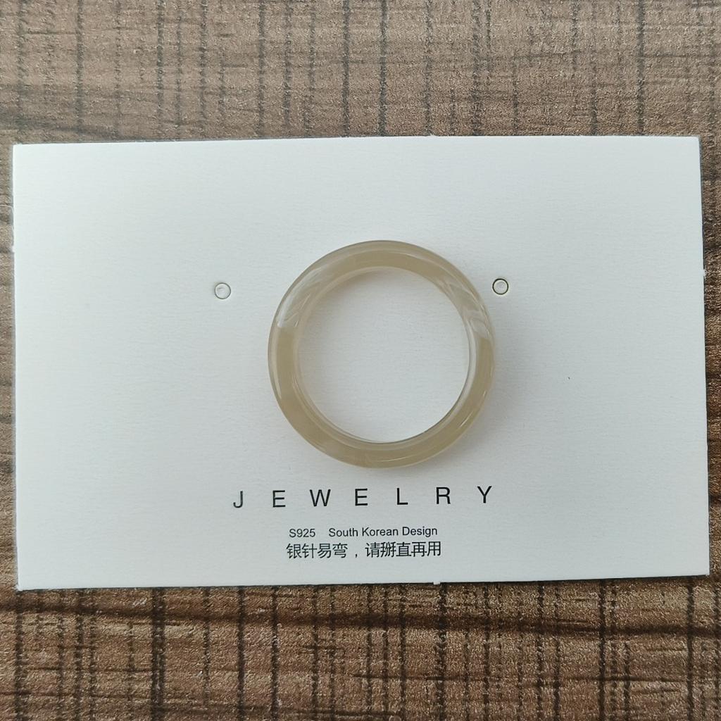 Jiangnan Misty Rain Xiaohongshu Imitation Jade National Style Ring Does Not Fade Fashionable Vegetarian Finger Ring Niche Antique Woman