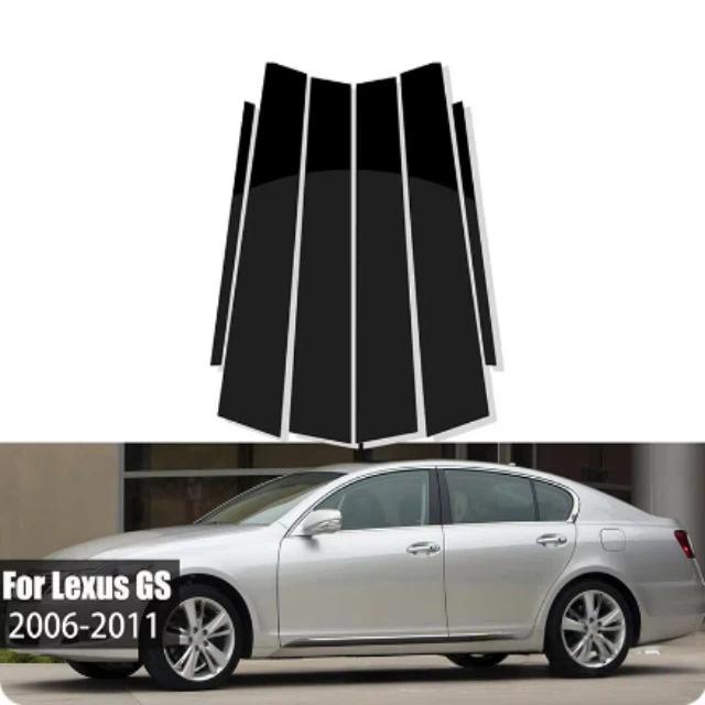 For Lexus GS/ES/Lexus UCF30 modified decorative window LS430 side door cover bright black center pillar sticker 06-11 GS 6PCS