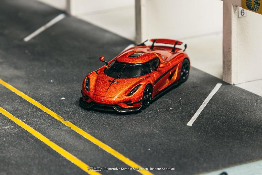 Speedmaster Japan TARMACWORKS Koenigsegg Regera Orange Stripes Finished Model 1/64 Metallic/Black T64G-TL017-OR