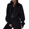 Women 2 Piece Outfits Sweatsuit Set Half Zip Long Sleeve Oversized Sweatshirt And Pencil Pants Wide Leg Sweatpant Set Tracksuit