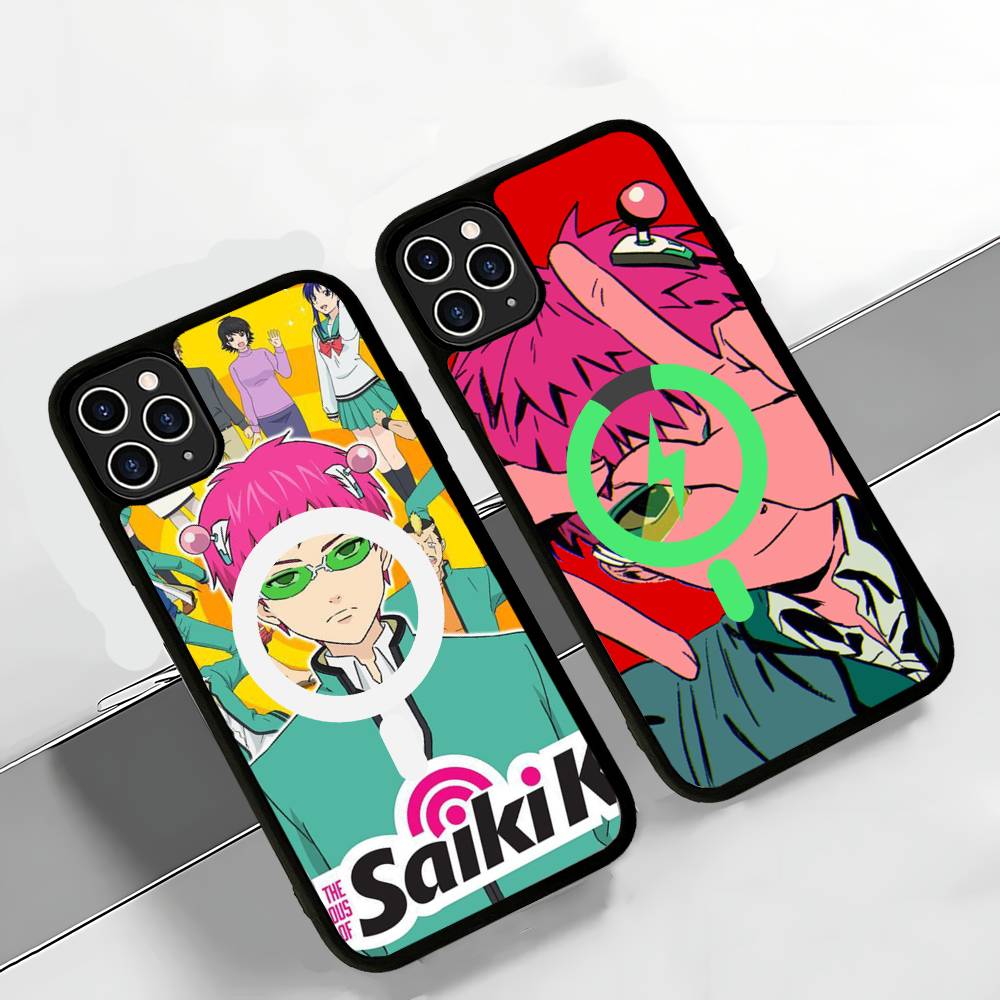 Anime Saiki Kusuo Magnetic Matte Phone Case For IPhone 16 17 15 14 13 12 11 For Magsafe Wireless Charge Cover