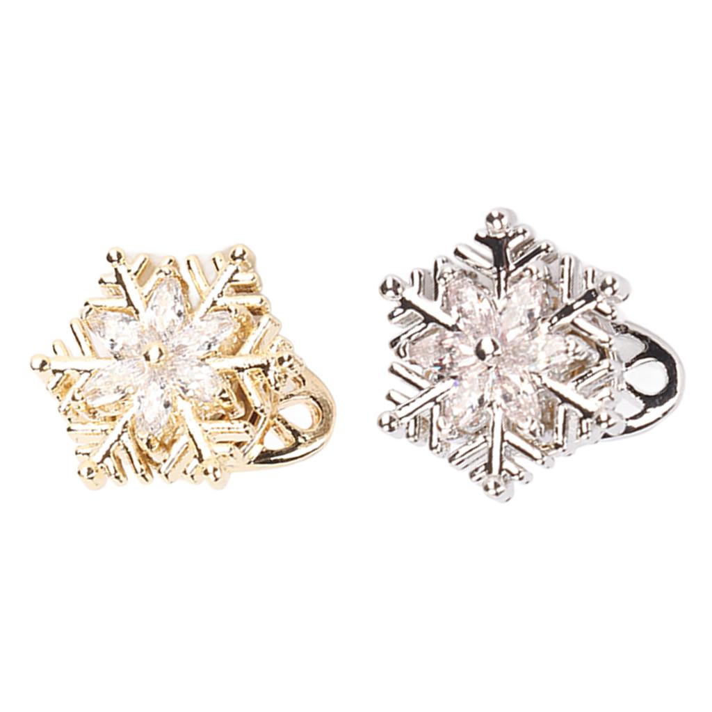 Snowflake Nail Decoration Rotatable Shiny Attractive Elegant 3D Christmas Nail Art Decor for Daily