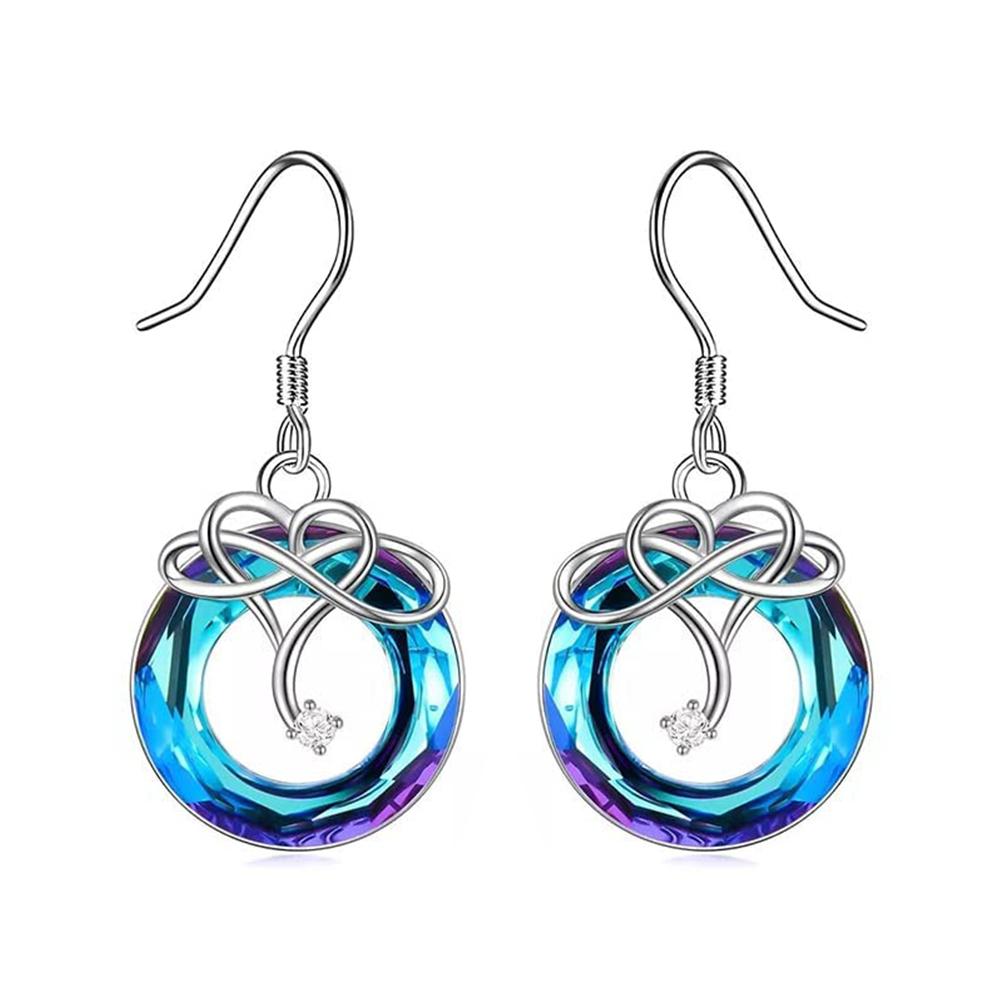 For Daughter I Love You Crystal Necklace Earrings Gift for Daughter Jewelry Pendant Father Daughter