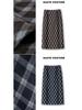 Women's Fashionable Retro Plaid Skirt - Autumn 2025 Style, Petite High Waist, Hip-Hugging Brown Slit Design