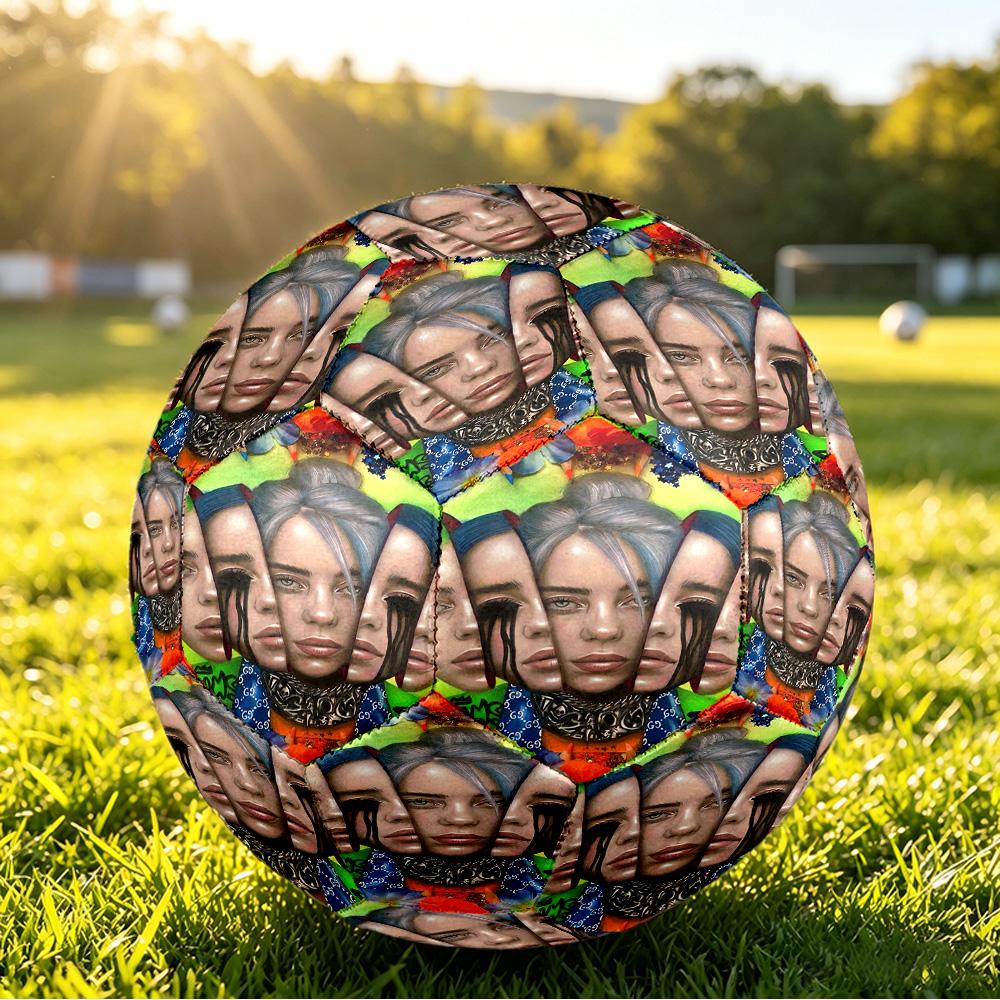 Billie Eilish Size 5 Soccer Ball, Durable Standard Football For Training Match Outdoor Sports
