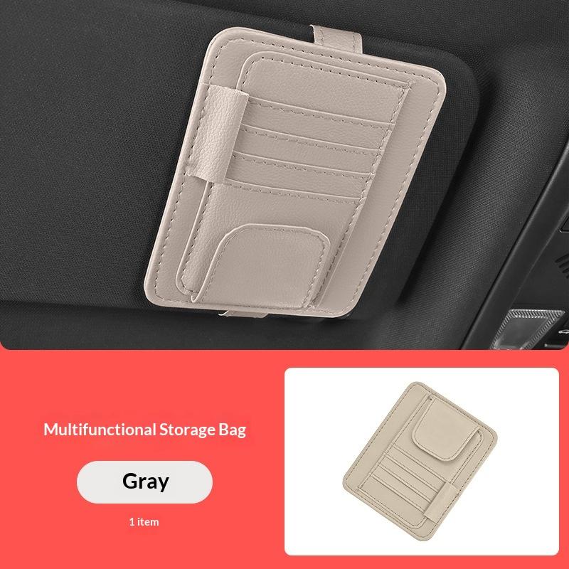 Auto-Sonnenblenden-Organizer mit mehreren Taschen, Visitenkarten-Aufbewahrungsmanagement, Sonnenbrillenhalter, Visier-Zubehör, Auto-Innenraum