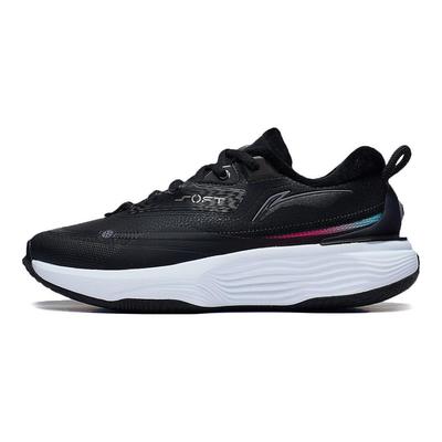 Li Ning Scarpe da Corsa Basse da Donna in Pile Caldo e Morbido Ammortizzanti Traspiranti Nere AGLT124-1