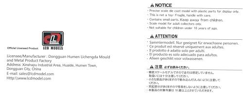 LCD Model 1/64 Lamborghini Revuelto Black Finished Model LCD64042BL