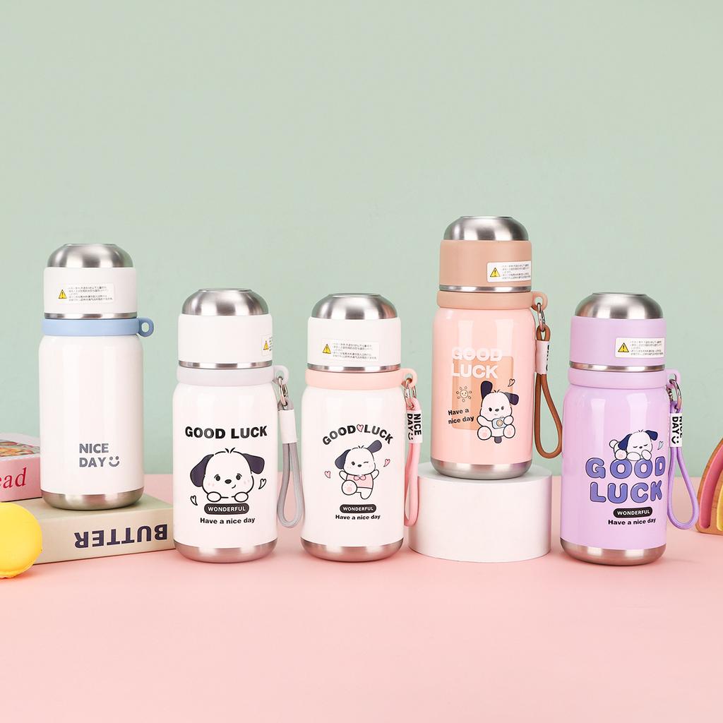 Cute Stylish Sports Water Cup Steel Party Dog Thermos Cup Outdoor Portable Rope Handy Cup Durable Durable Useful