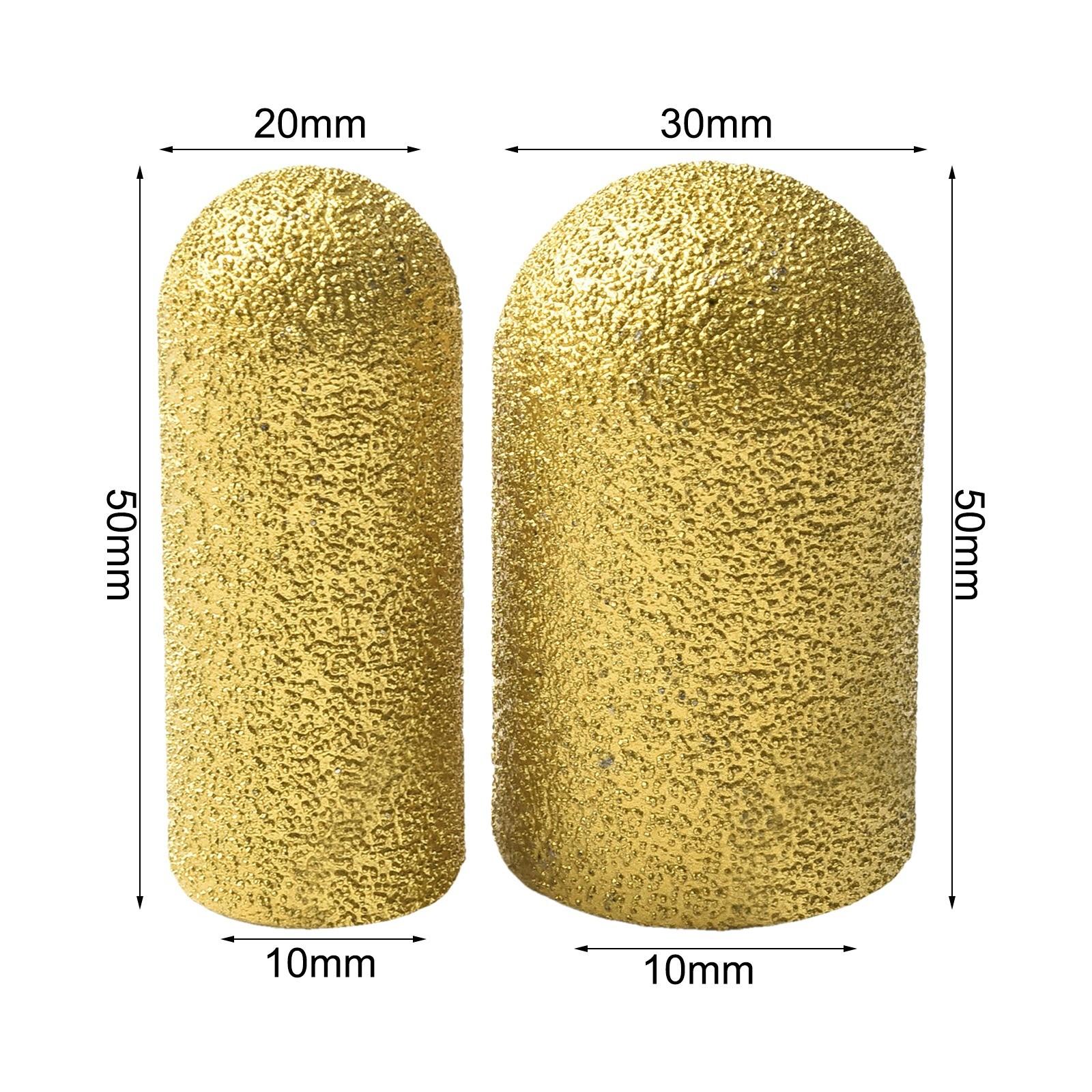 

2 шт. Алмазные паяные пальцевые фрезы Шлифовальный круг Фрезерная обрезная шлифовальная головка