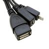 Usb One Cent Two Port Adapter Otg Cable For Mobile Tablet External Power Supply