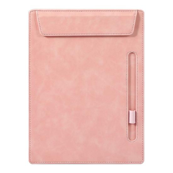 Faux Leather Hardboard with Magnetic Page Clip A4 Letter Size File Clipboard with Pen Holder Document Organizer Writing Pad