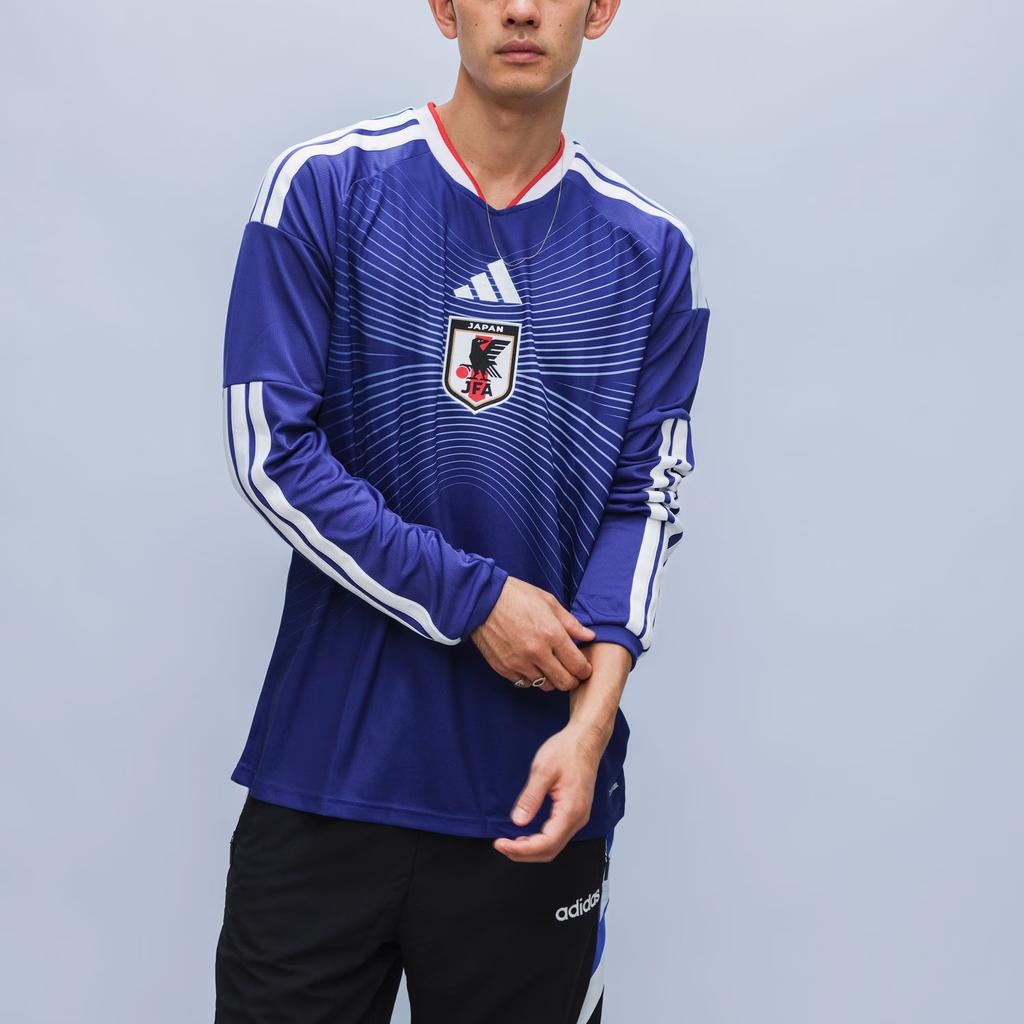 adidas Japan FW25 26/27 Home Jersey National Team World Cup Home Fan Version Quick-Dry Slim Fit Three Stripes Long Sleeve Football Shirt JZ9680