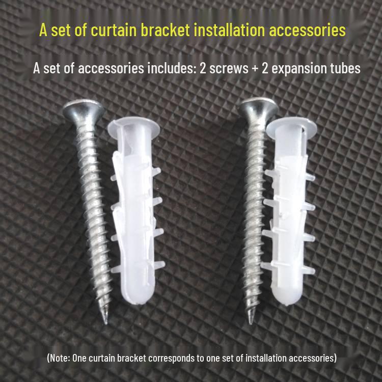 

Mounting Accessories Set for Curtain Brackets: Includes Screws & Expansion Tubes, Required per Bracket Set.