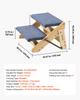 VEVOR Wood Pet Stairs, 2-Step Dog Stairs for Beds, Sofa & Cars, 50 Kg Load Capacity, Floded Flat Design