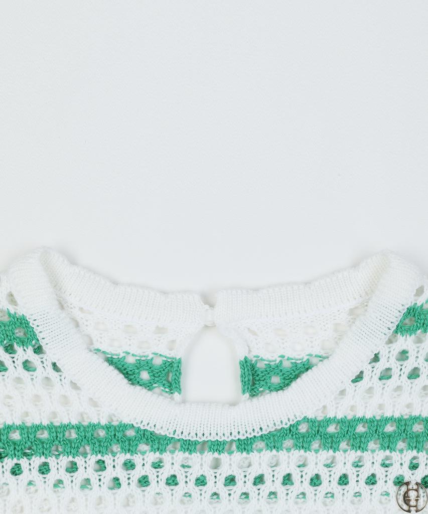 HARDCORE HAPPINESS Signature Stripe Crop Knit_Green