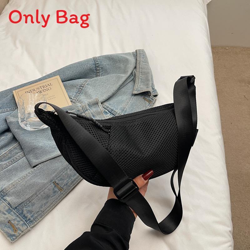Minimalist Outdoor Single Shoulder Bag With Cable Stitch Urban Style For Daily Use