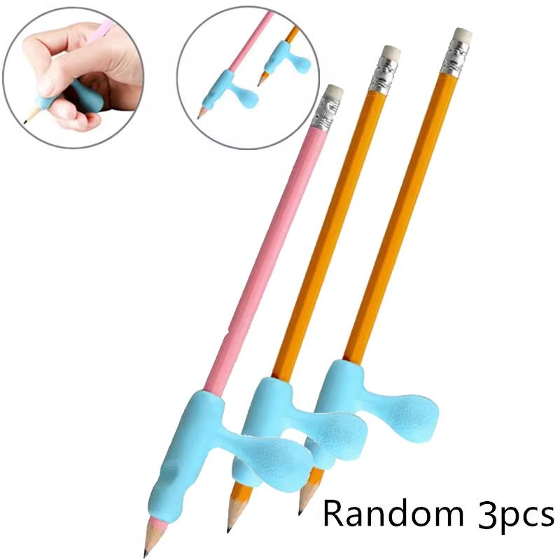 1/3/6pcs Children Writing Pencil Pan Holder Kids Learning Practise Silicone Pen Aid Grip Posture Correction Device for Students