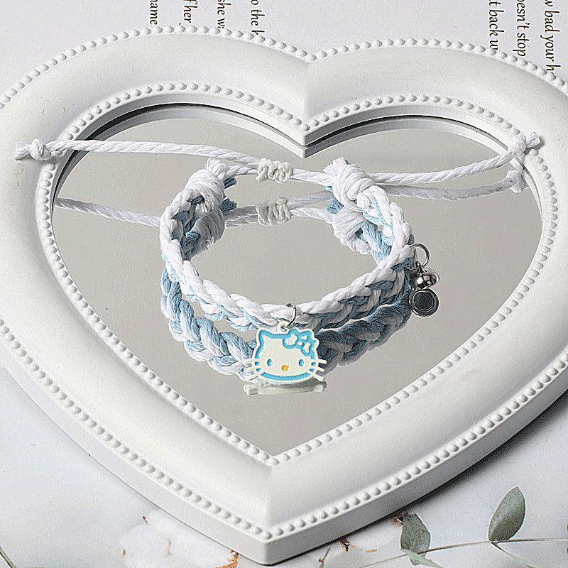 Schattige KT Kat Magnetische Koppel Armbanden - Perfect voor Vriend en Beste Vriend