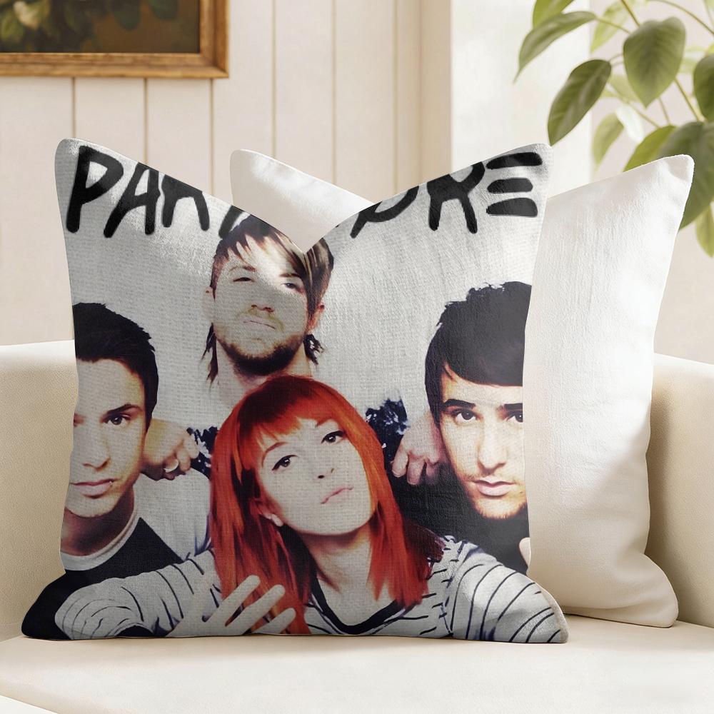 Rock Band PParamore Cushion Cover Eco Linen Pillow Case DoubleSided Print Breathable Durable Zipper Home Decor Gift