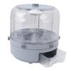 Rotating Rice Dispenser 13.2lb Capacity 6 Grid Airtight One Click Output Dry Food Storage Container