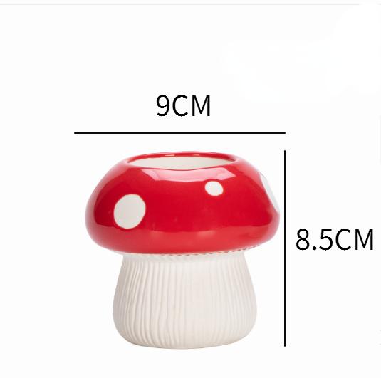 

Творческая керамическая ваза в виде гриба, декоративные украшения, ваза для цветочной композиции в гостиной, творческая гидропонная ваза для сухоцветов