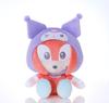 SEGA FAVE SONIC & FRIENDS Sanrio Characters Plush Toy M Knuckles X Kuromi