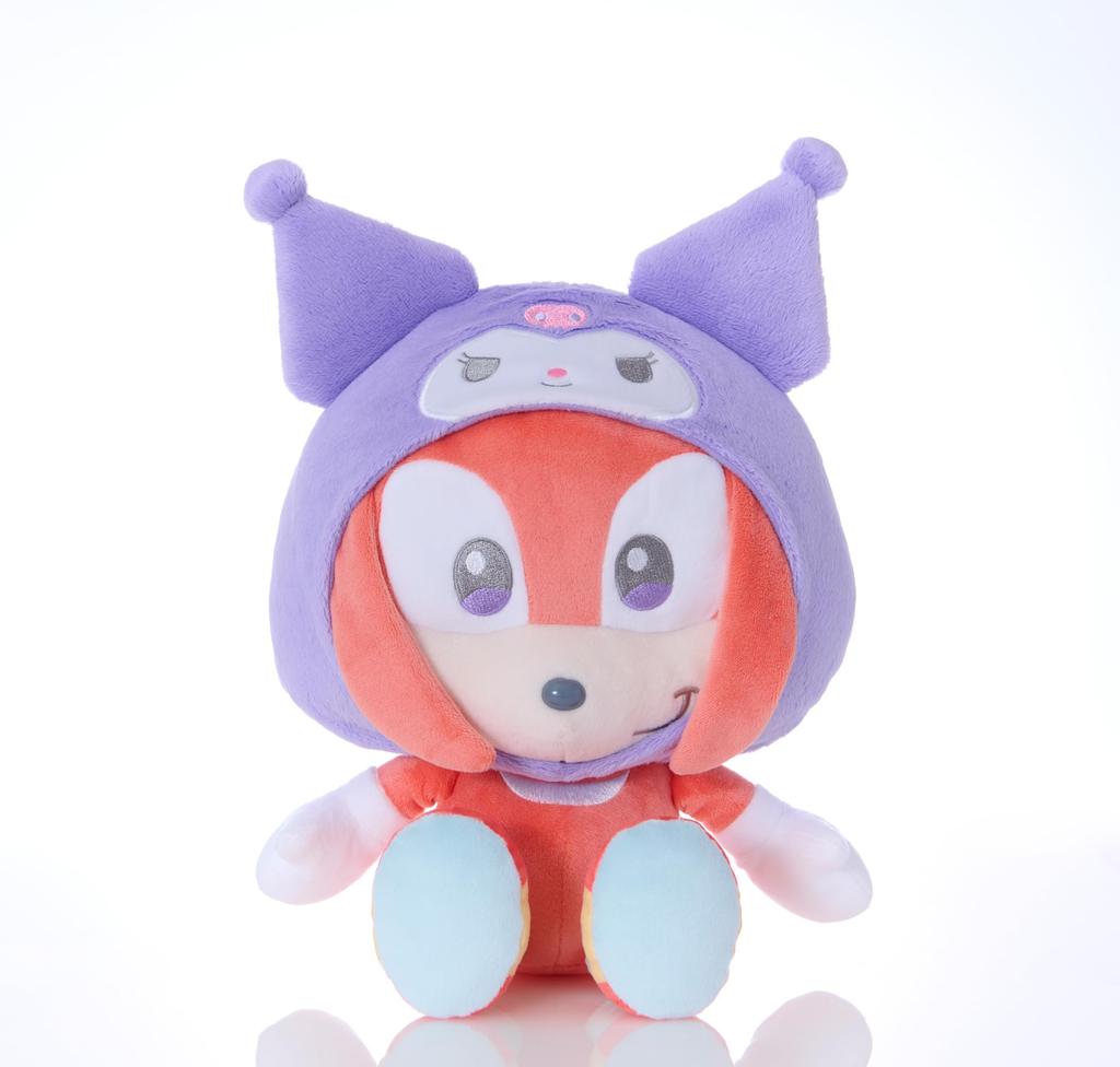 SEGA FAVE SONIC & FRIENDS Sanrio Characters Plush Toy M Knuckles X Kuromi