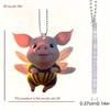 Charming Acrylic Flying Pig Keychain Car Rearview Mirror Decor For Home And Auto